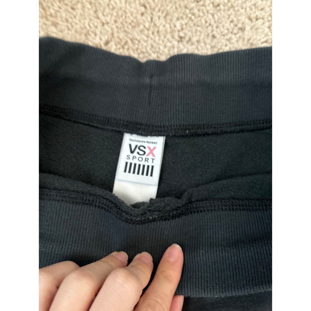 Victoria Sport VSX Joggers Black Athletic Sweatpants Drawstring Fleece Lined M - Picture 2 of 3